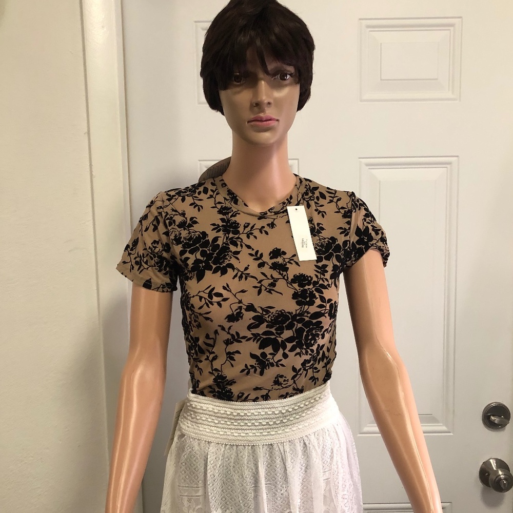 Brown Flowerly body suit